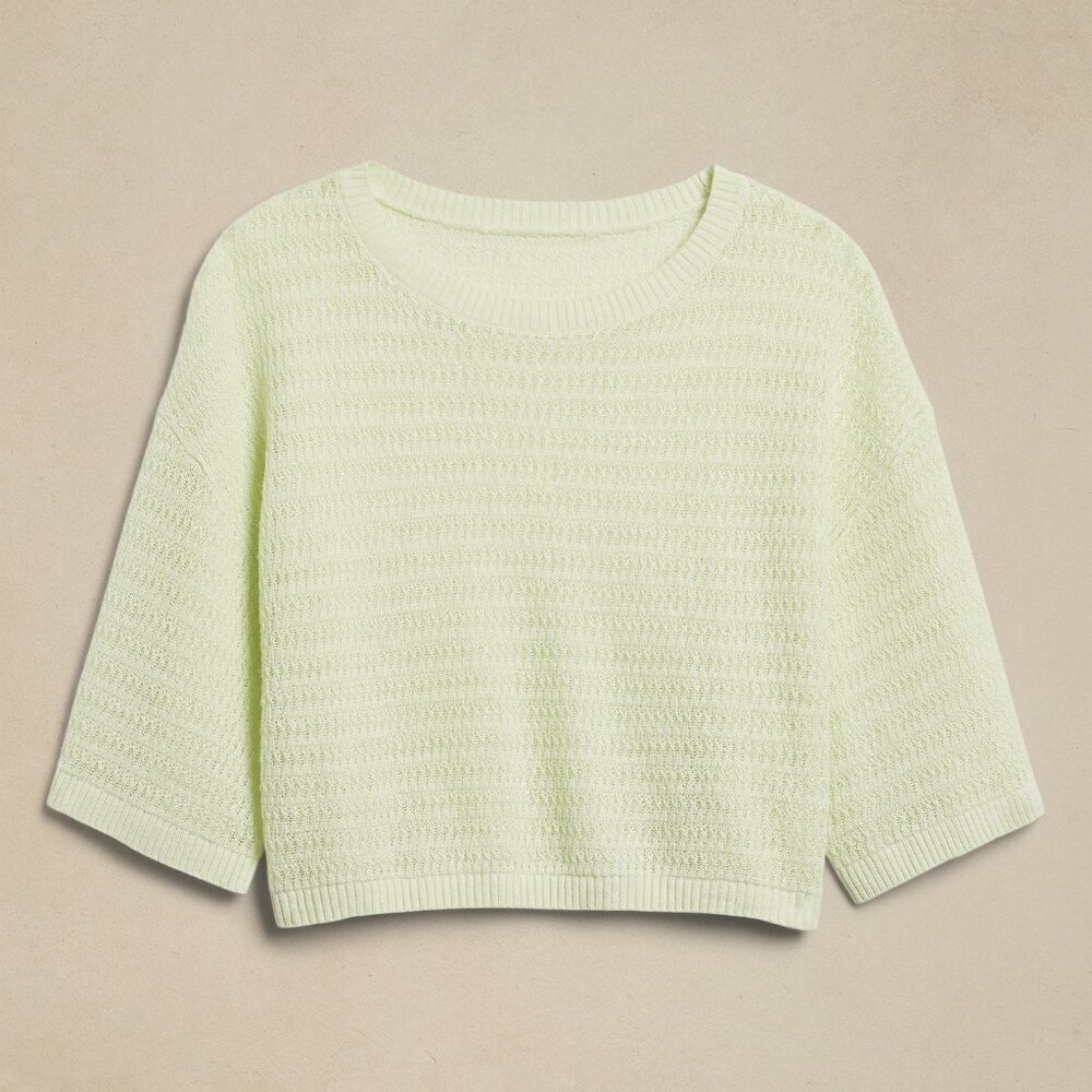 Banana Republic Teia Oversized Linen Sweater M - Picture 4 of 7
